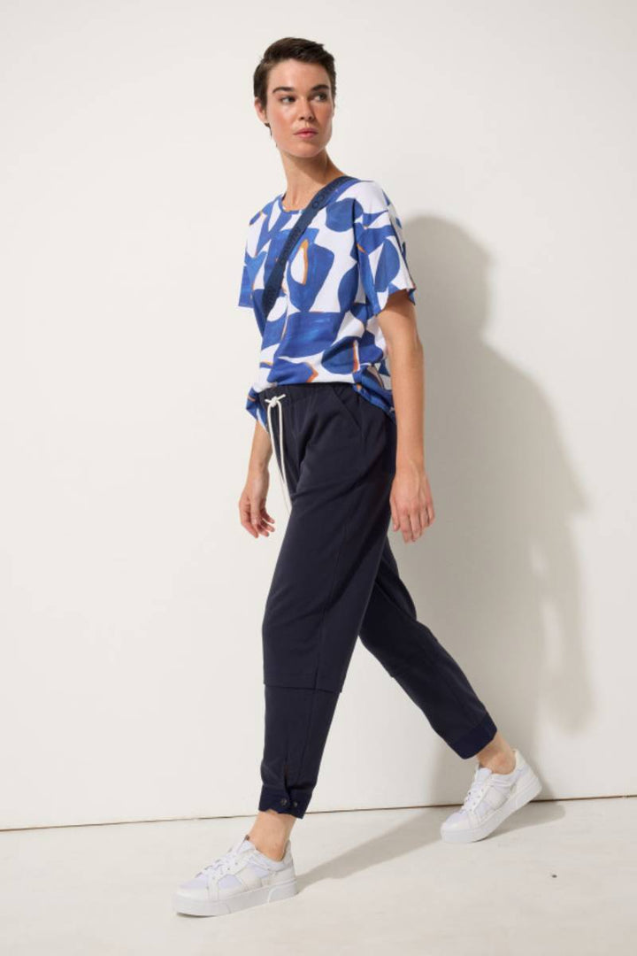 The S/S Reflections Tee YTMP7497 in Blue Reflections by Marco Polo in Blue / S