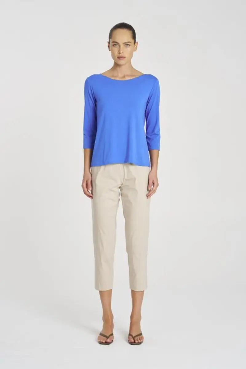 Relaxed Boat Neck in Miami Blue by Mela Purdie