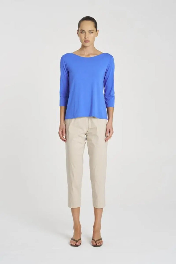 Relaxed Boat Neck in Miami Blue by Mela Purdie