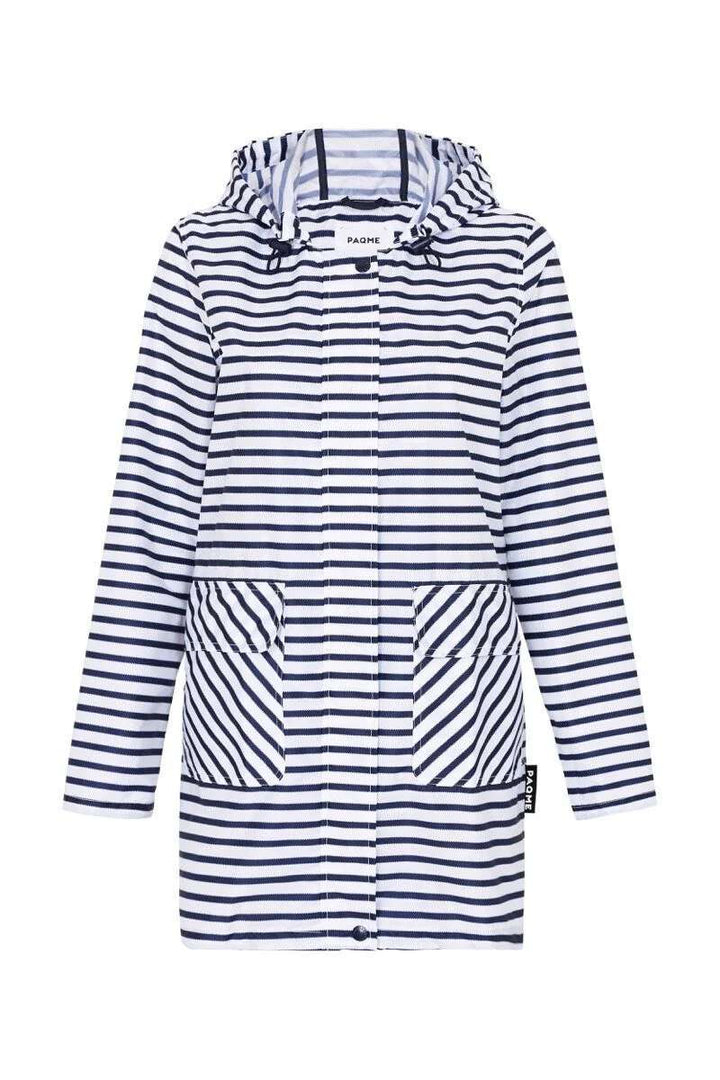 PAQME 3/4 Raincoat in Zip Stripe in Zip Stripe, size XL