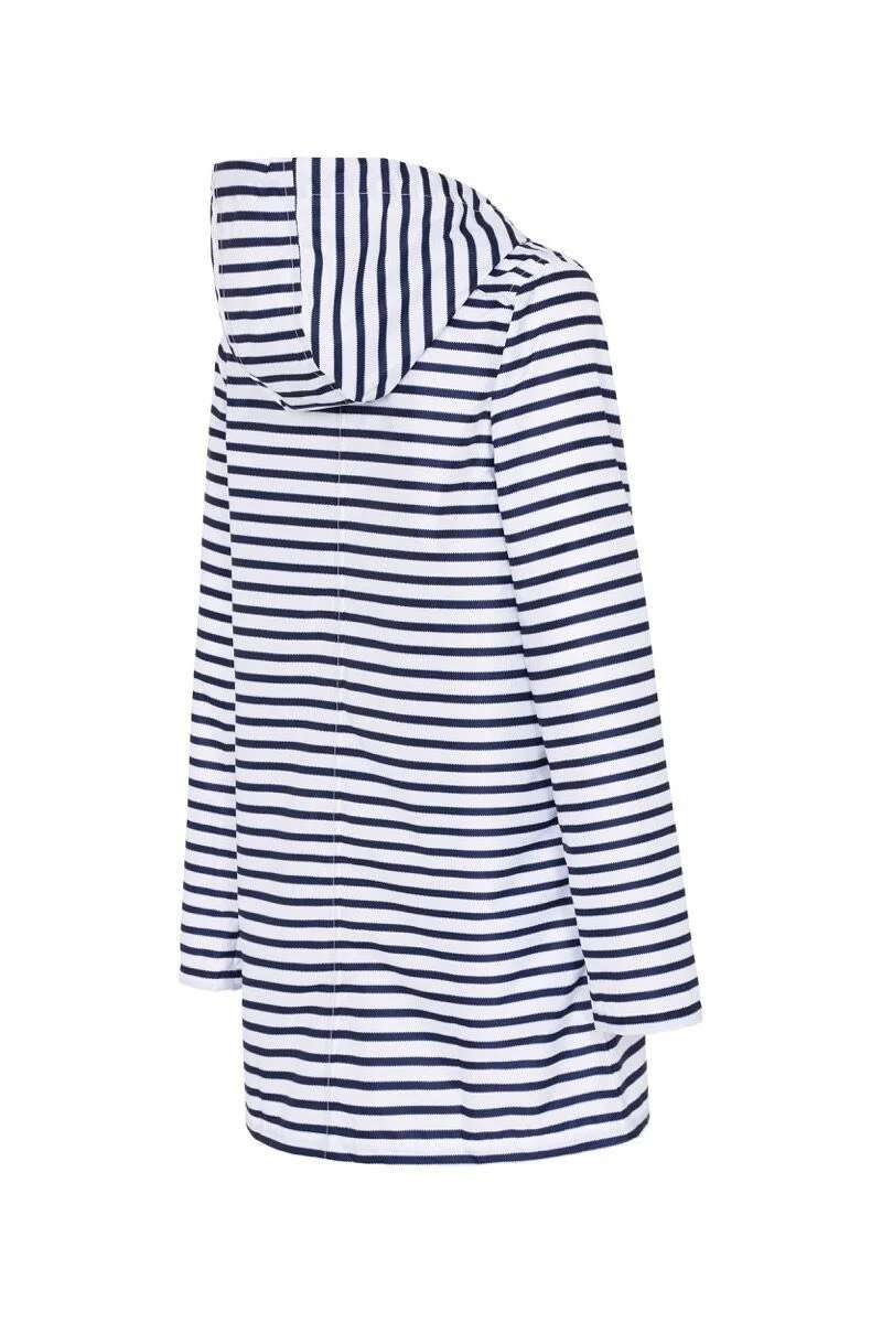 3/4 Raincoat in Zip Stripe