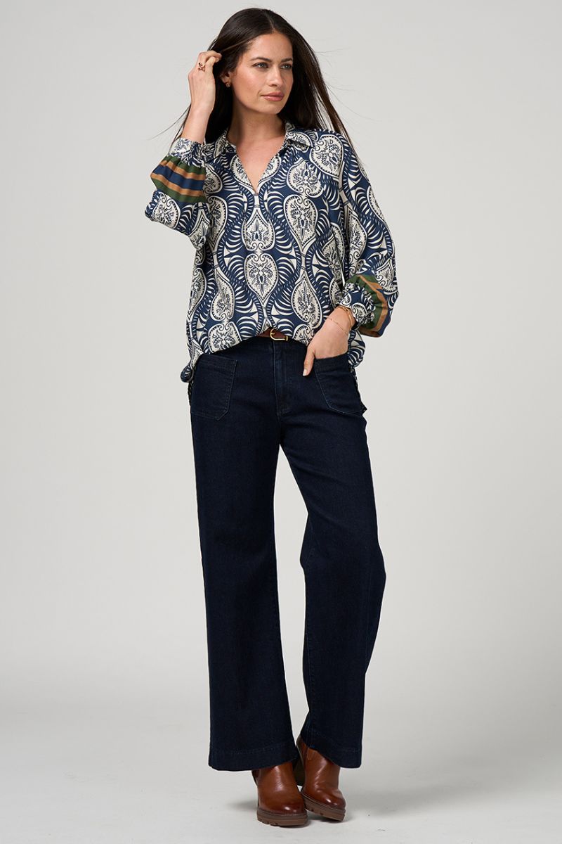 Opaline Top in Indigo Multi by Loobie’s Story