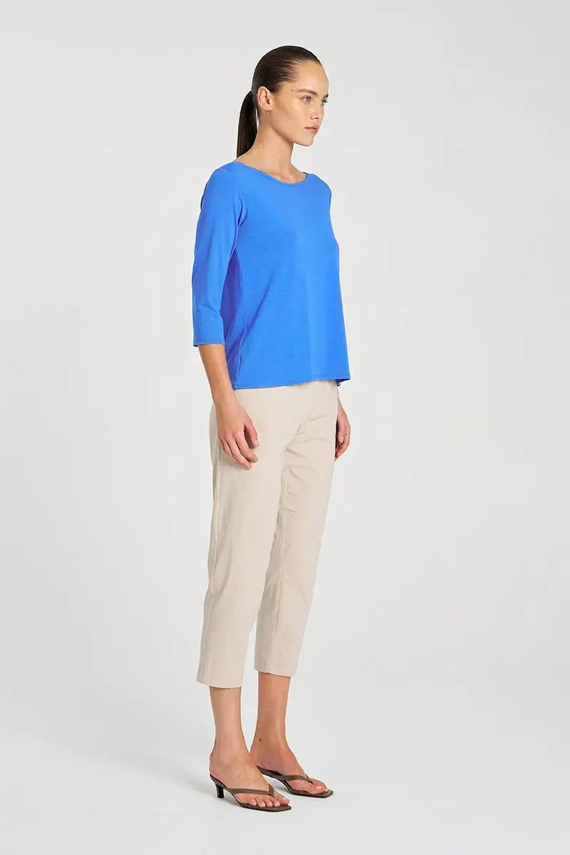 Relaxed Boat Neck in Miami Blue by Mela Purdie