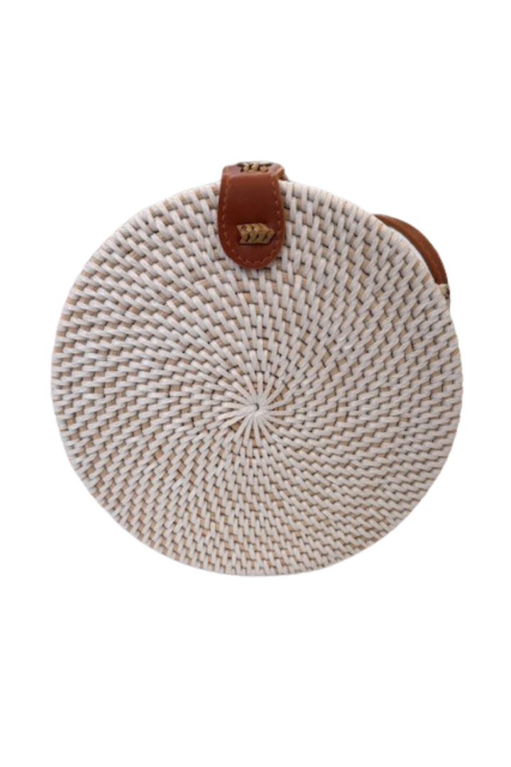 Rattan Round Handbag