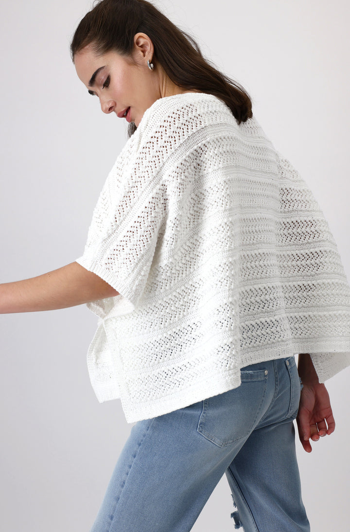 Pullover Poncho In Off White 408427 By Monari