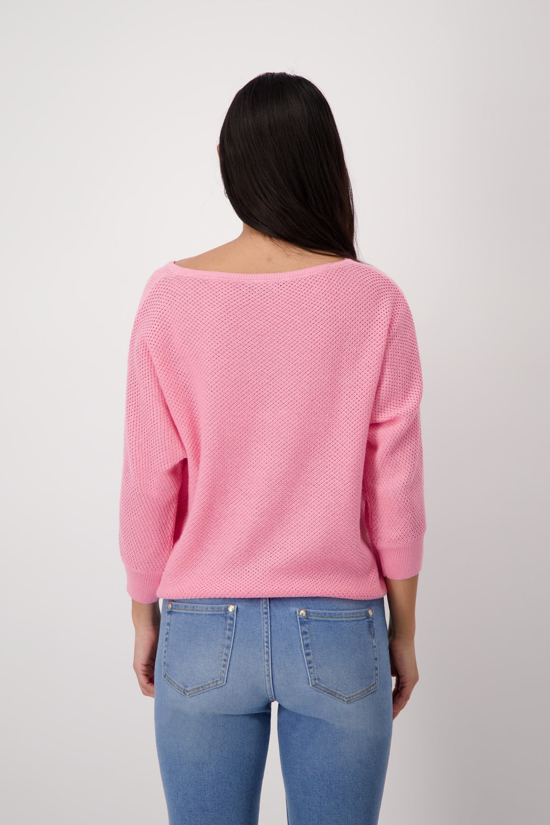 Jumper with batwing sleeves 408437MNR in PINKTE by Monari