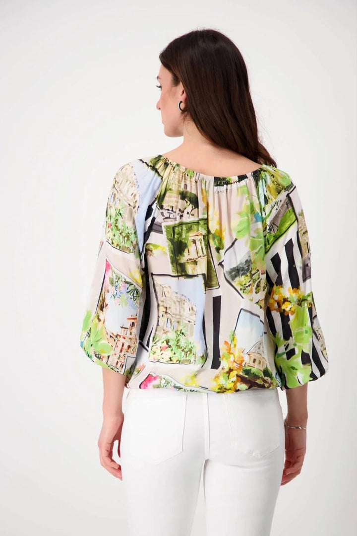 Blouse Polaroid Allover in Marble Multicolour by Monari in 38 / Multicolor