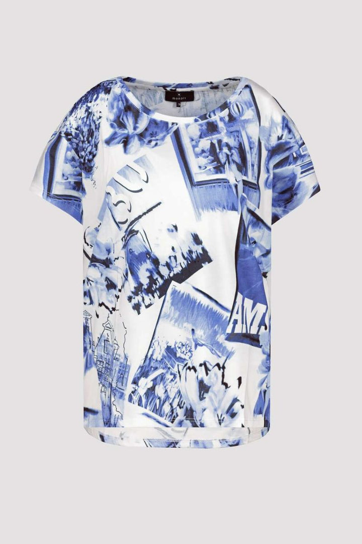 T-Shirt with Polaroid Print in Navy by Monari in 34 / Navy