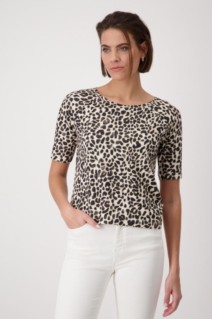 T-Shirt All Over Print by Monari in 34 / Coffee Bean