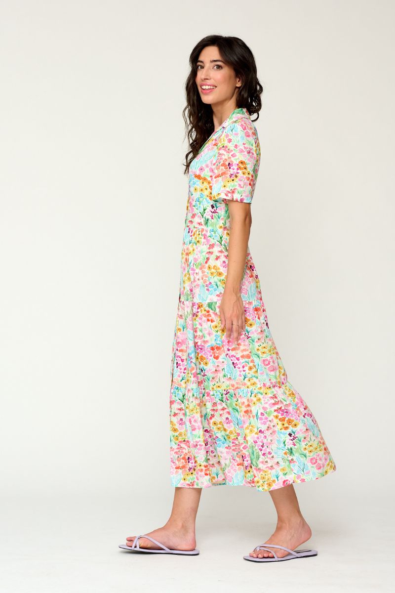 Maider dress in floral print by Tinta