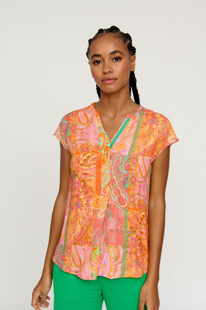 Raina top in Tangerine by Tinta