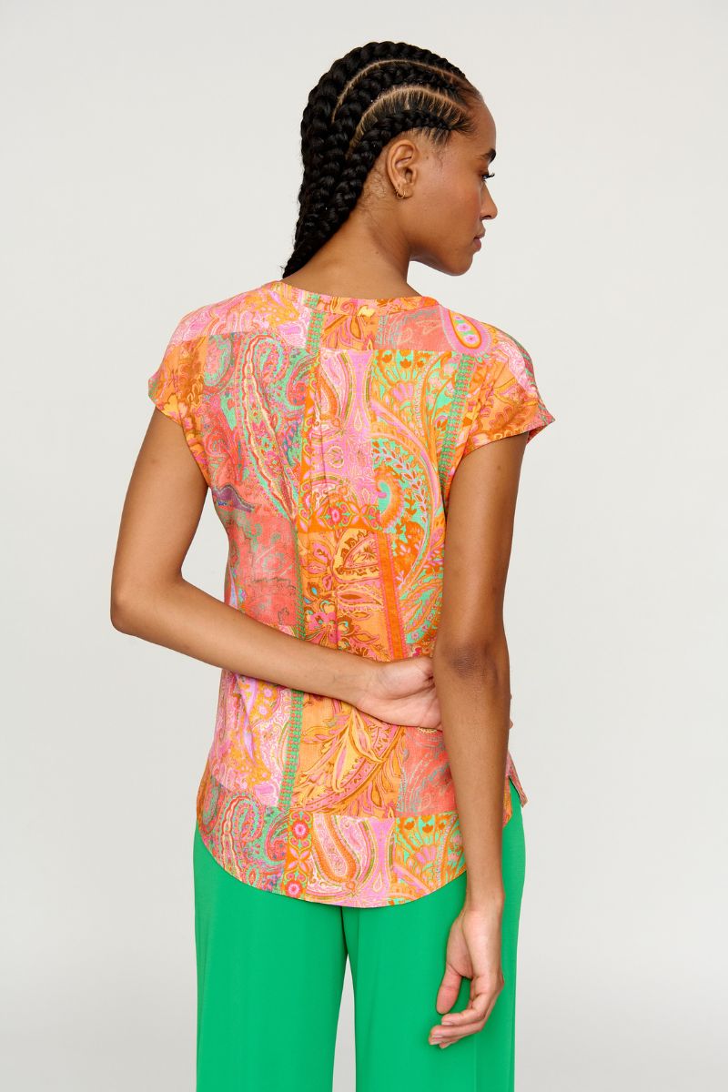 Raina top in Tangerine by Tinta