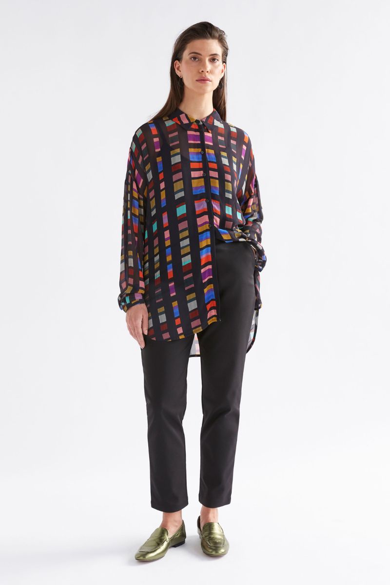 EIR SHEER Shirt in Tessela Print A1321M BY ELK THE LABEL