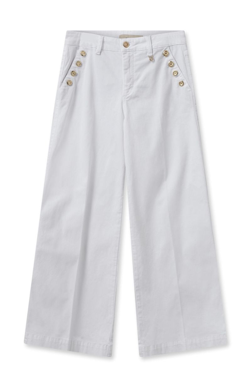 Jean Reem Wide Leg Bianco en blanc 162010MW1 par Mos Mosh