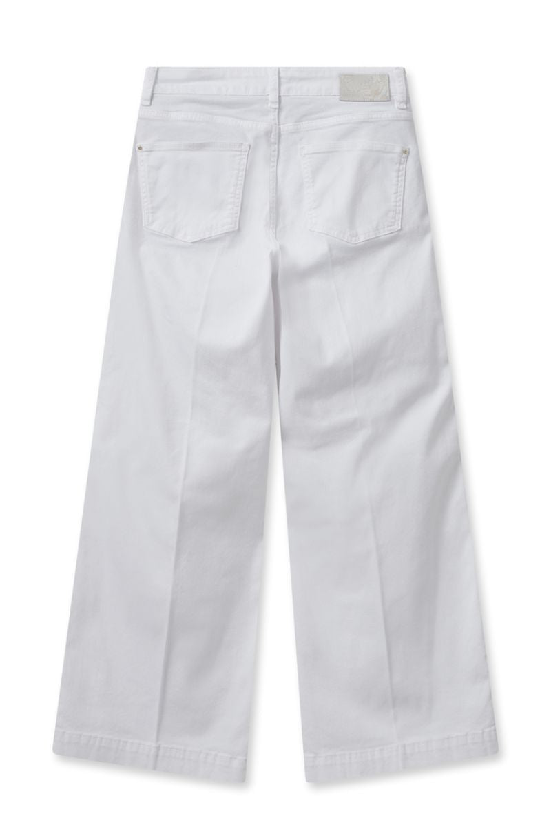 Reem Wide Leg Bianco Jeans in white 162010MW1 by Mos Mosh