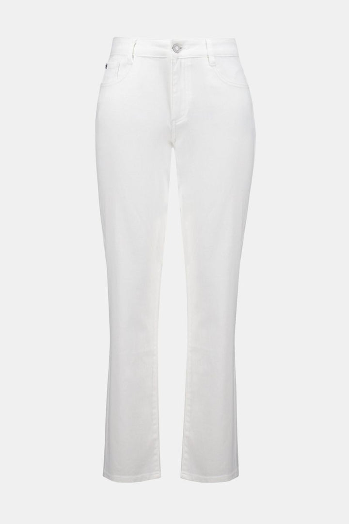 Brooke Classic Bootcut Stretch Featherweave Denim Jeans in 251967 by Joseph Ribkoff in Dark Blue Denim / 2