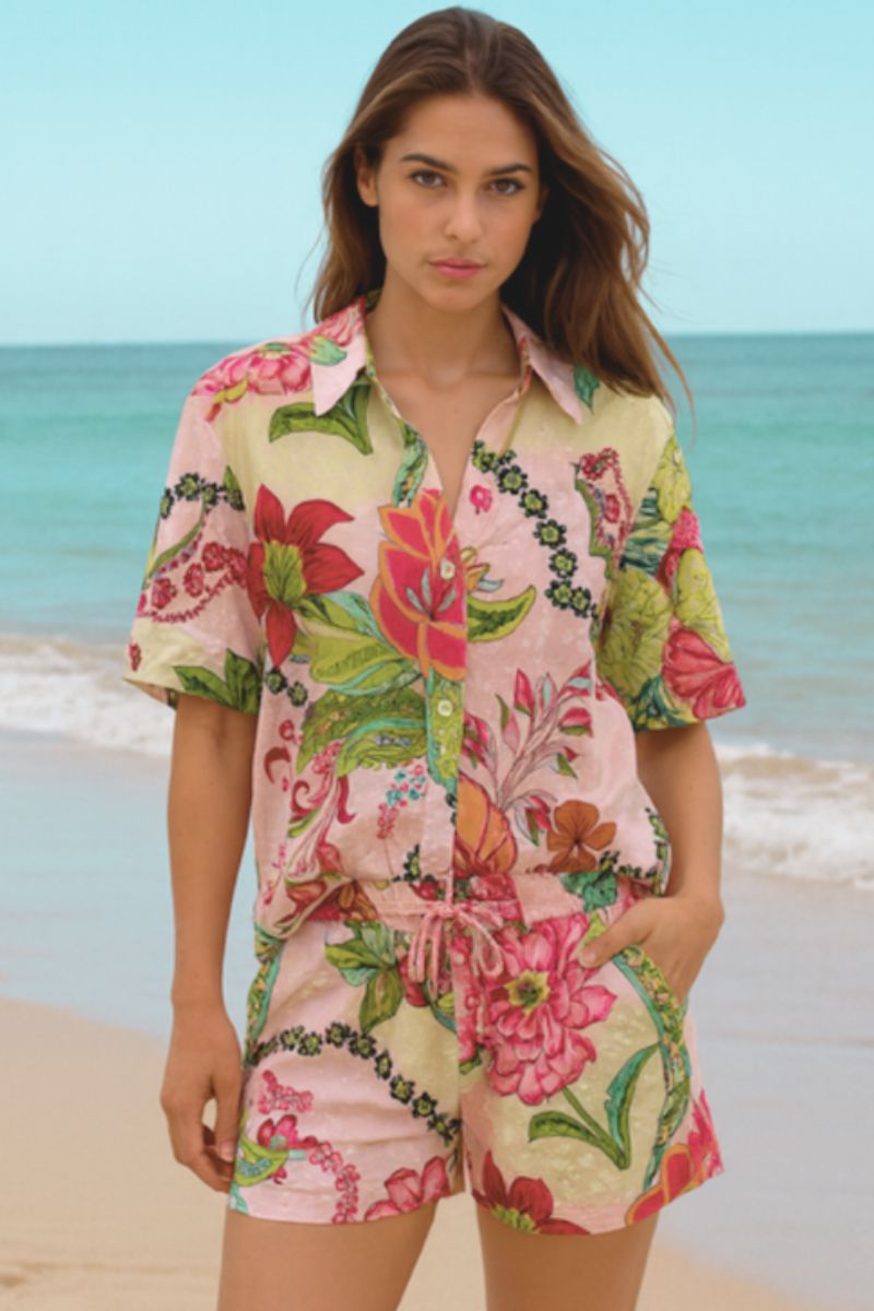 St Tropez Short Set in Pink Floral by Joop & Gypsy