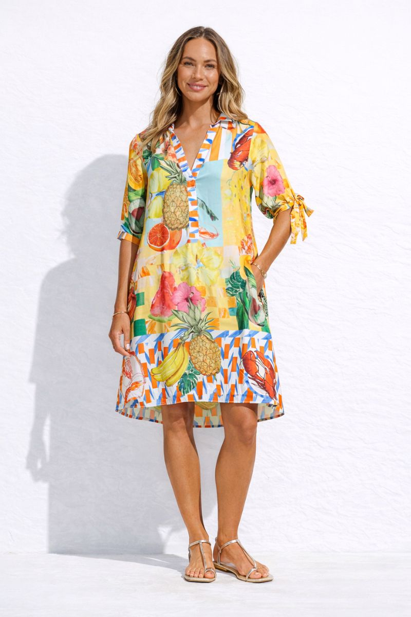 Contrast Trim Short Dress by Joop & Gypsy