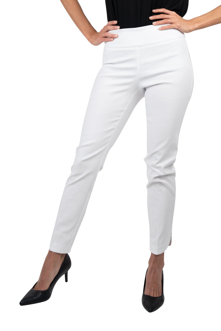 Petal Slit Pant 65027UP by Up! In Black, Navy, White & Dove Grey