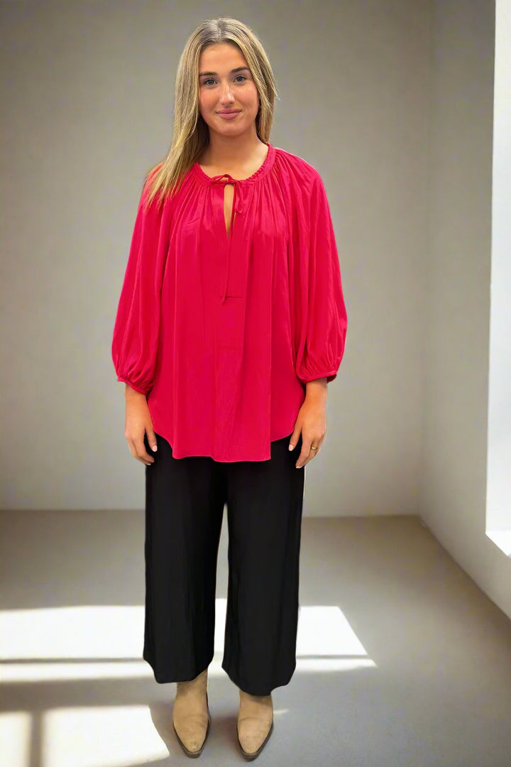 Artisan Blouse in Strawberry F67 7076 by Mela Purdie