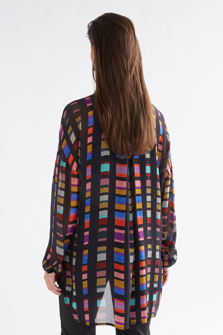 EIR SHEER Shirt in Tessela Print A1321M BY ELK THE LABEL in 6