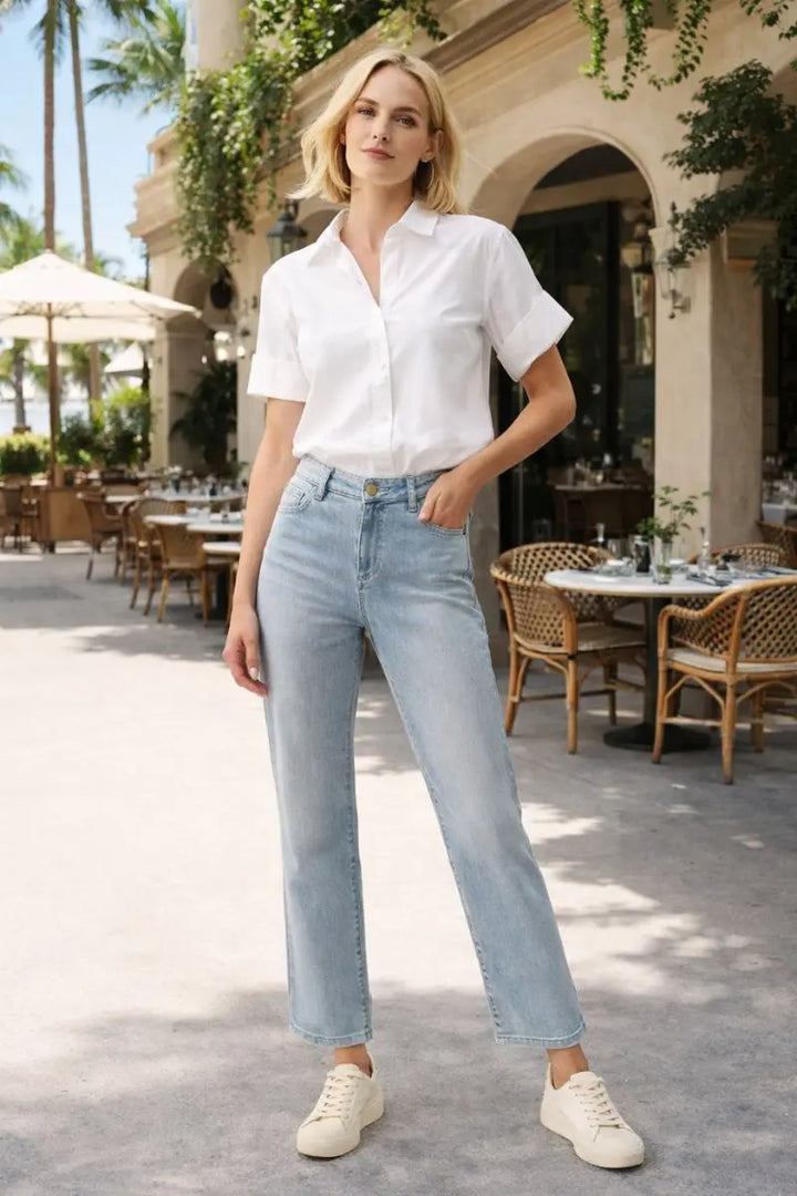 Gia Jeans The Classic Slim Fit Stretch in Featherweave by Joseph Ribkoff