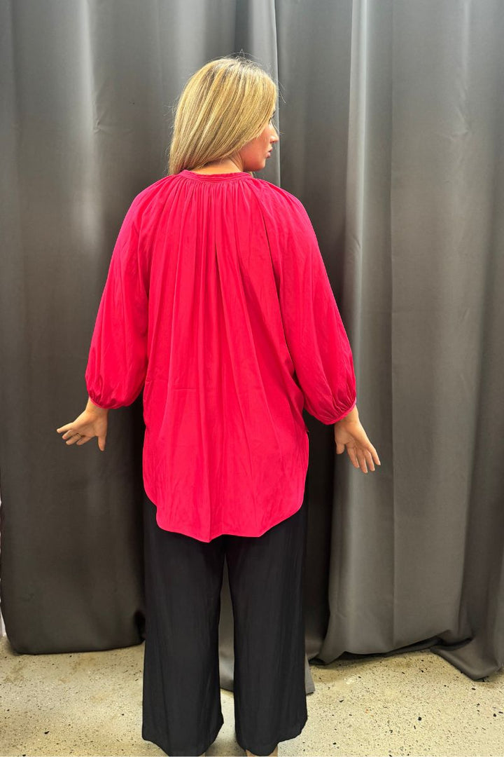 Artisan Blouse in Strawberry F67 7076 by Mela Purdie