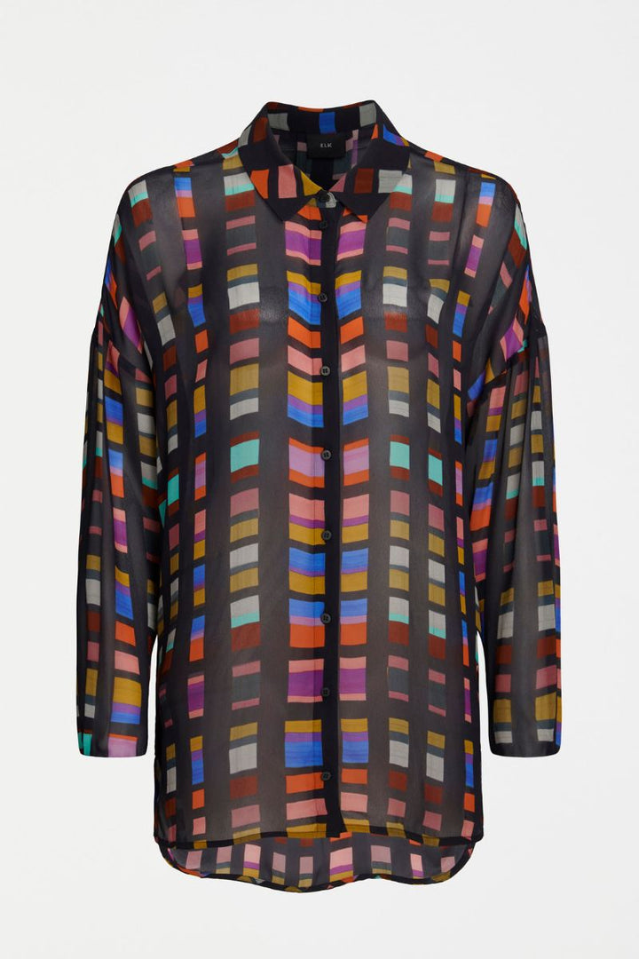 EIR SHEER Shirt in Tessela Print A1321M BY ELK THE LABEL in 6