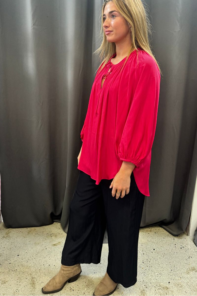 Artisan Blouse in Strawberry F67 7076 by Mela Purdie