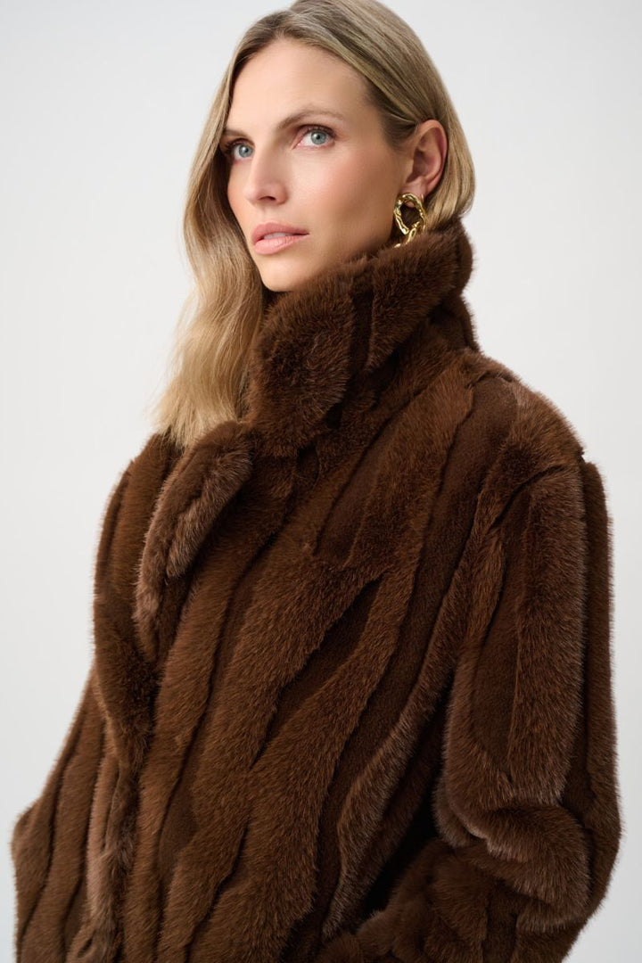 Coat in Textured Faux Fur by Joseph Ribkoff  263916