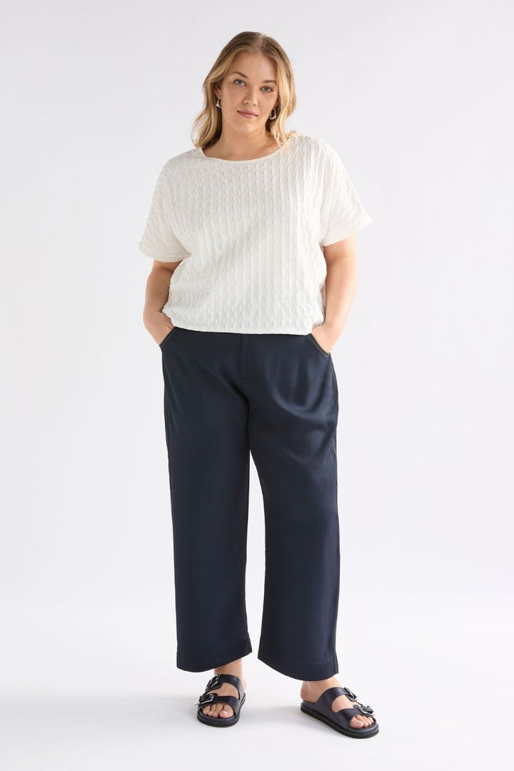 ELK Orta Boxy T-shirt A1411 white by Elk the Label in 10 / White
