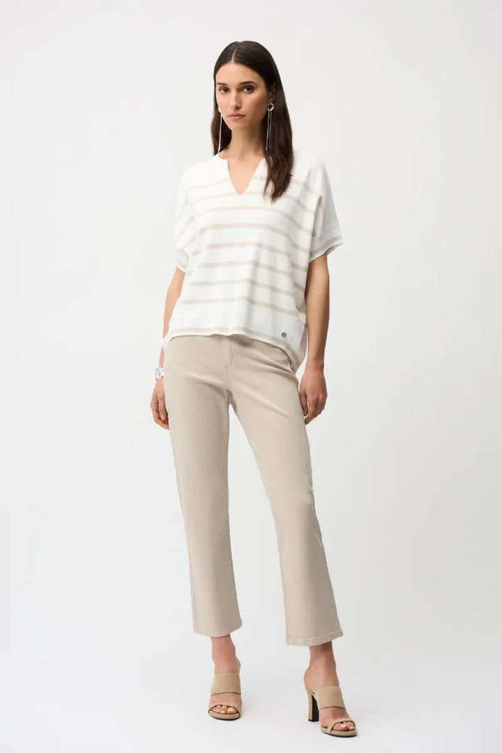 Margot Classic Straight Leg Featherweave Denim Jeans in 252926 by Joseph Ribkoff