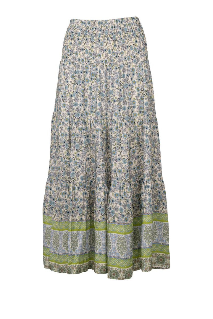 Floral Skirt in Two Colours Chambray & Lavender 18/3152U from M Made in Italy