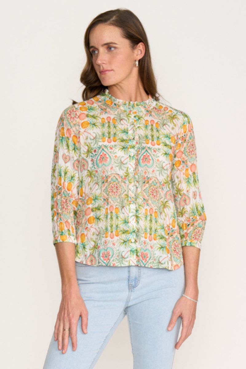 Ultimate Crush 3/4 sleeve shirt in Tutti Fruitti CFO8215 by Foil
