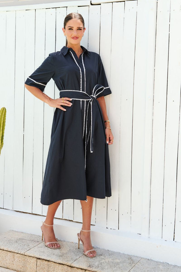 Weekends Frida Dress in Midnight Bliss in XS / Navy