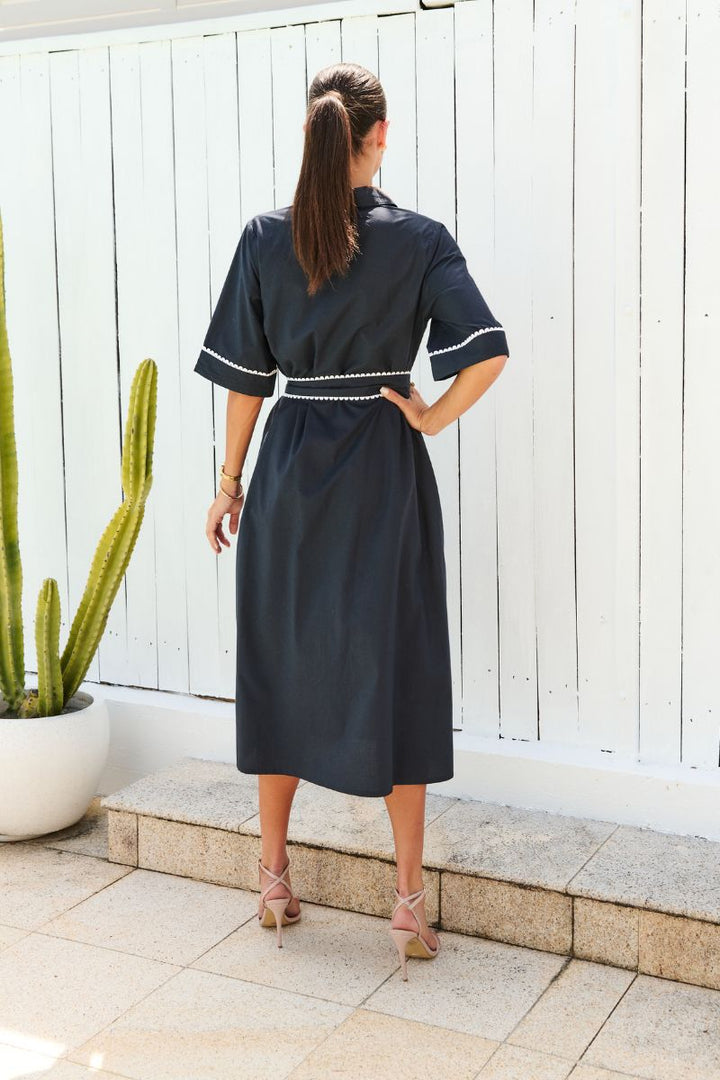 Weekends Frida Dress in Midnight Bliss in XS / Navy