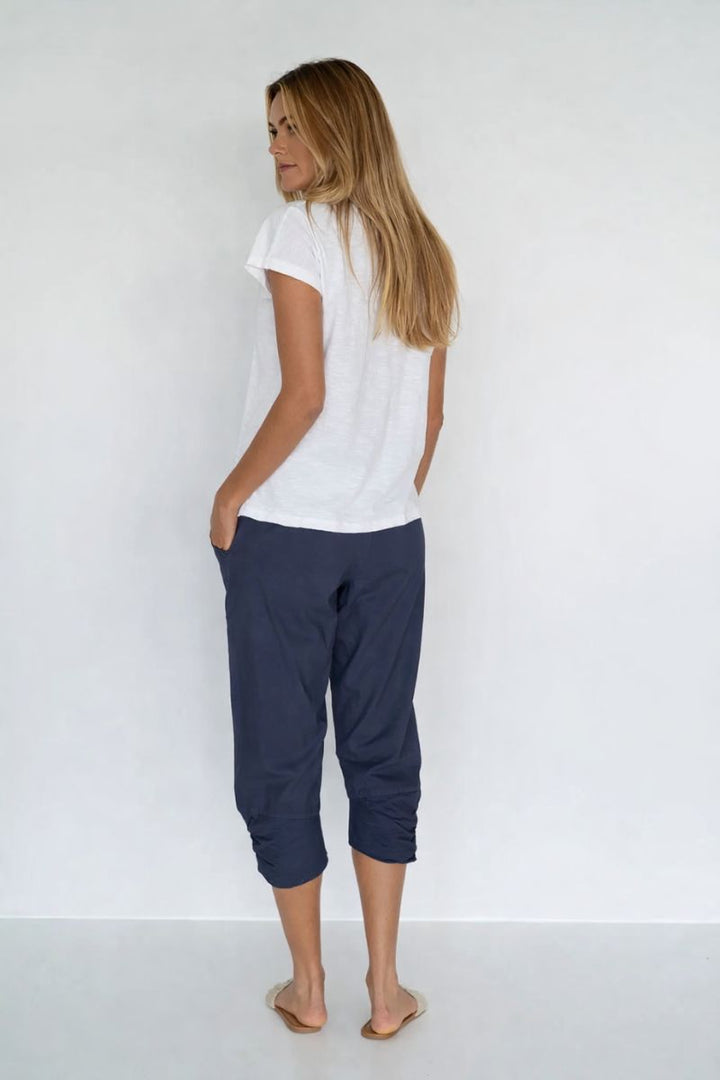 Castaway Pant in Navy by Humidity Lifestyle in 8 / Navy