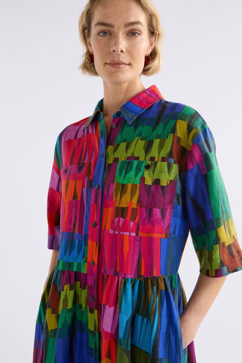 Close up front view of Elk-the-label-Linen-Dress