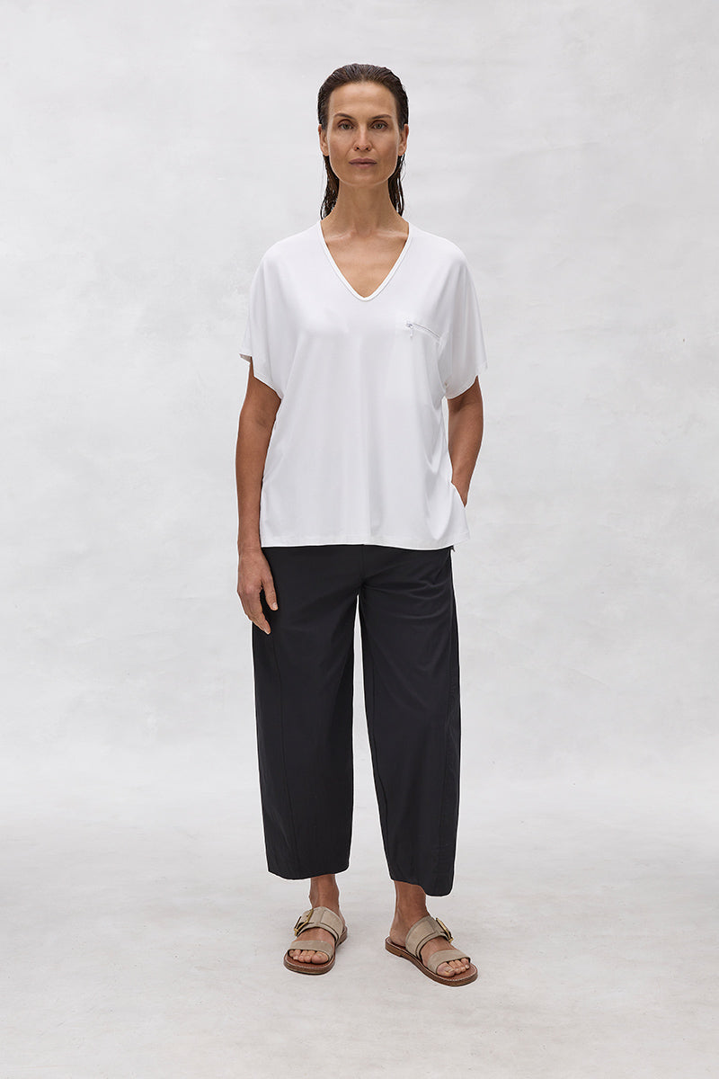 Cross Pant in White F65 1834 by Mela Purdie