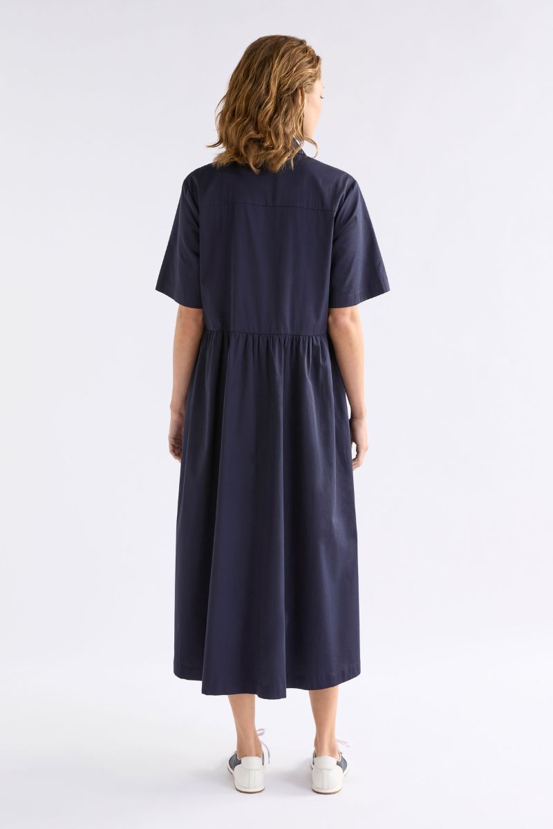 Woman wearing Elk the Label Eiren Shirt Dress A1548 back view