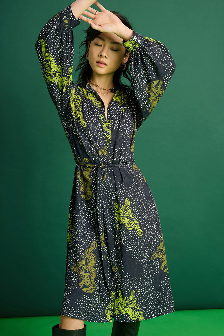 Eternity Print Shirt Dress SP7425 by POM Amsterdam