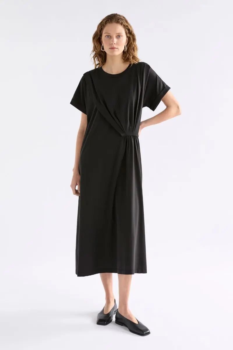 Etienne T-Shirt Dress in Burnt Chocolate by Elk the Label