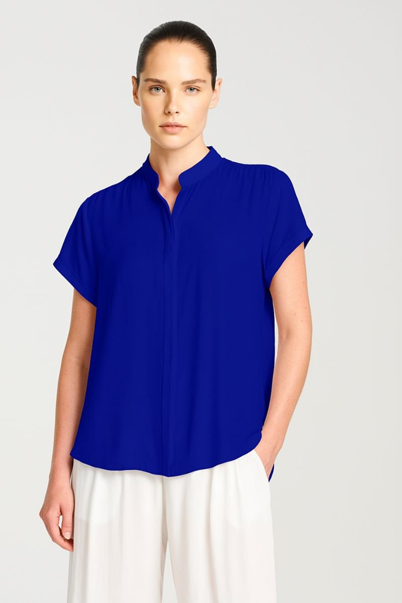 Soft Stand Shirt in Orient by Mela Purdie