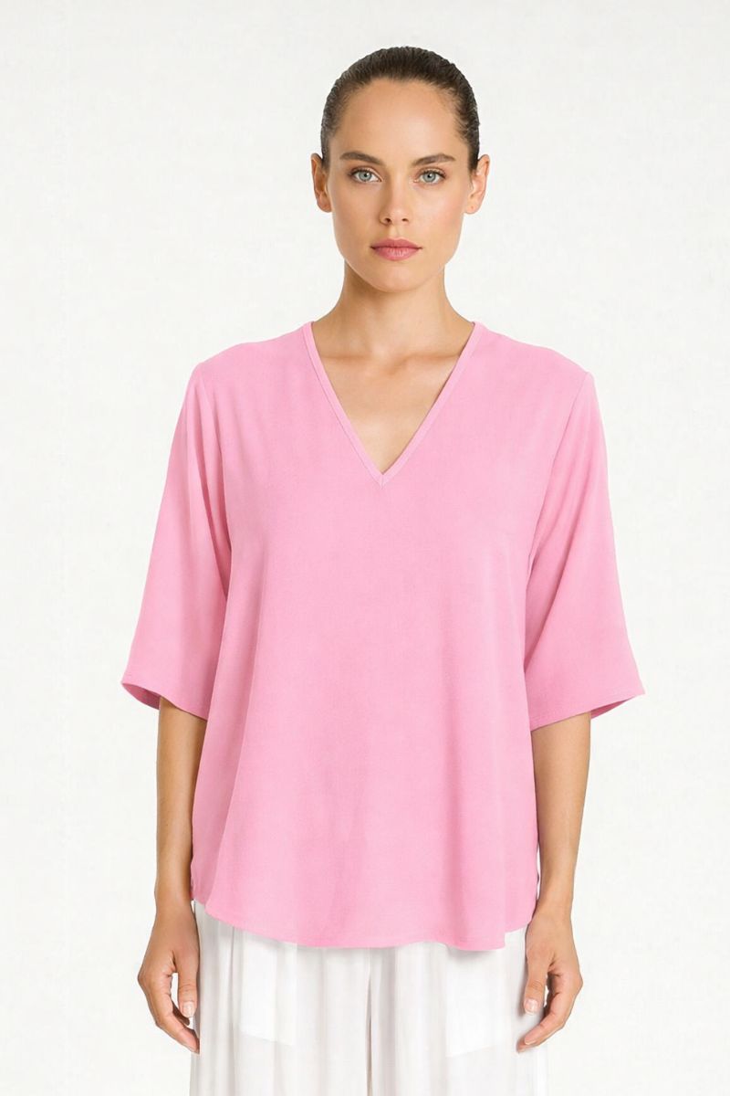 Swish Plaza Top in Rosebud by Mela Purdie