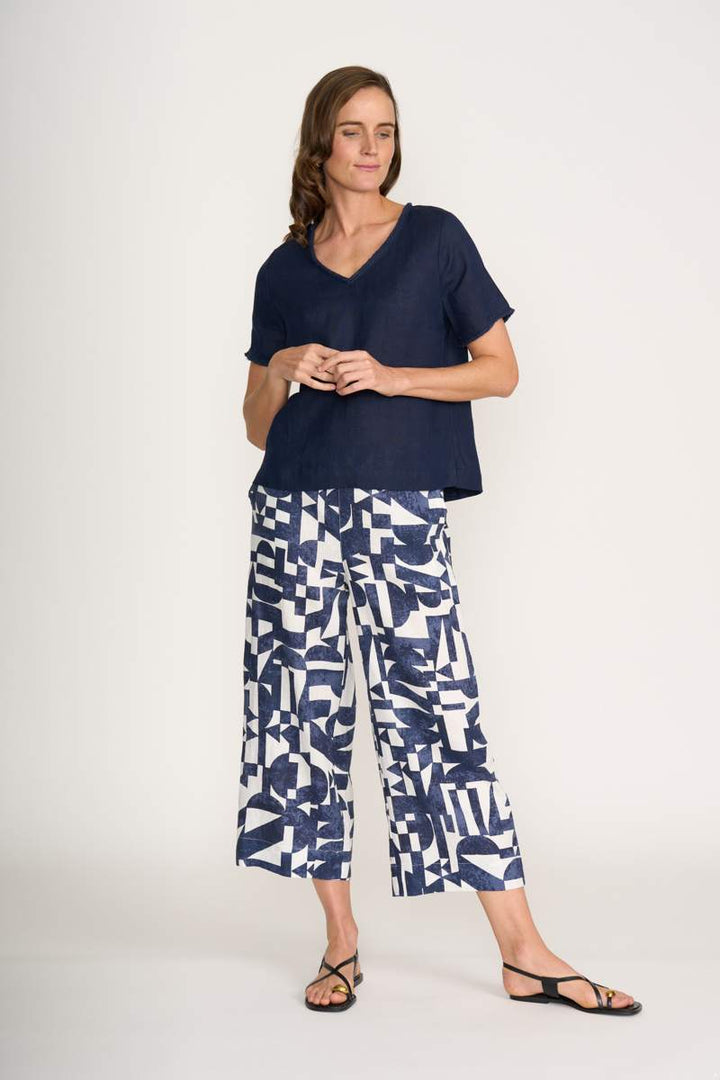 V Benefits Top in Eclipse By Foil Clothing FO81315 in 8