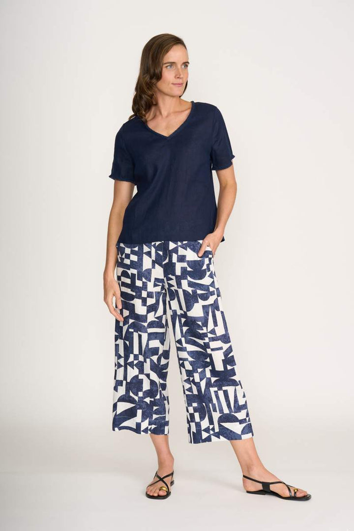 V Benefits Top in Eclipse By Foil Clothing FO81315 in 8