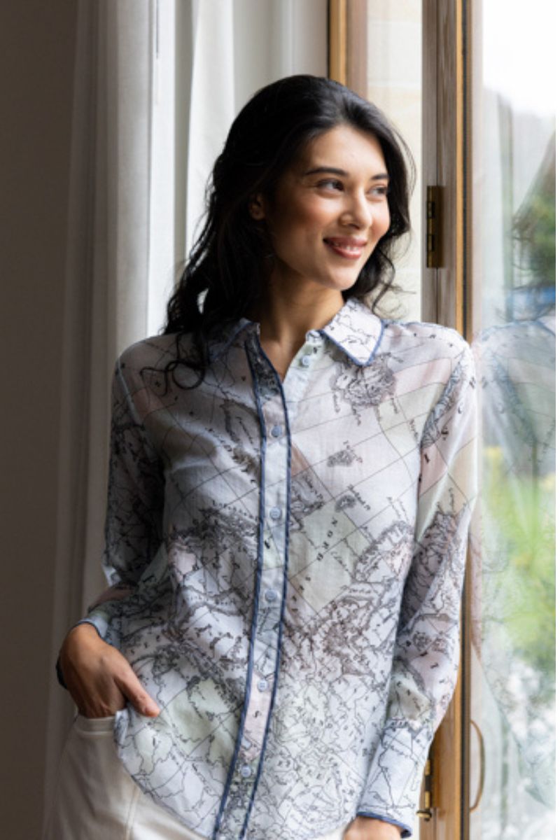 Pipeline Blouse in Globe by FOIL