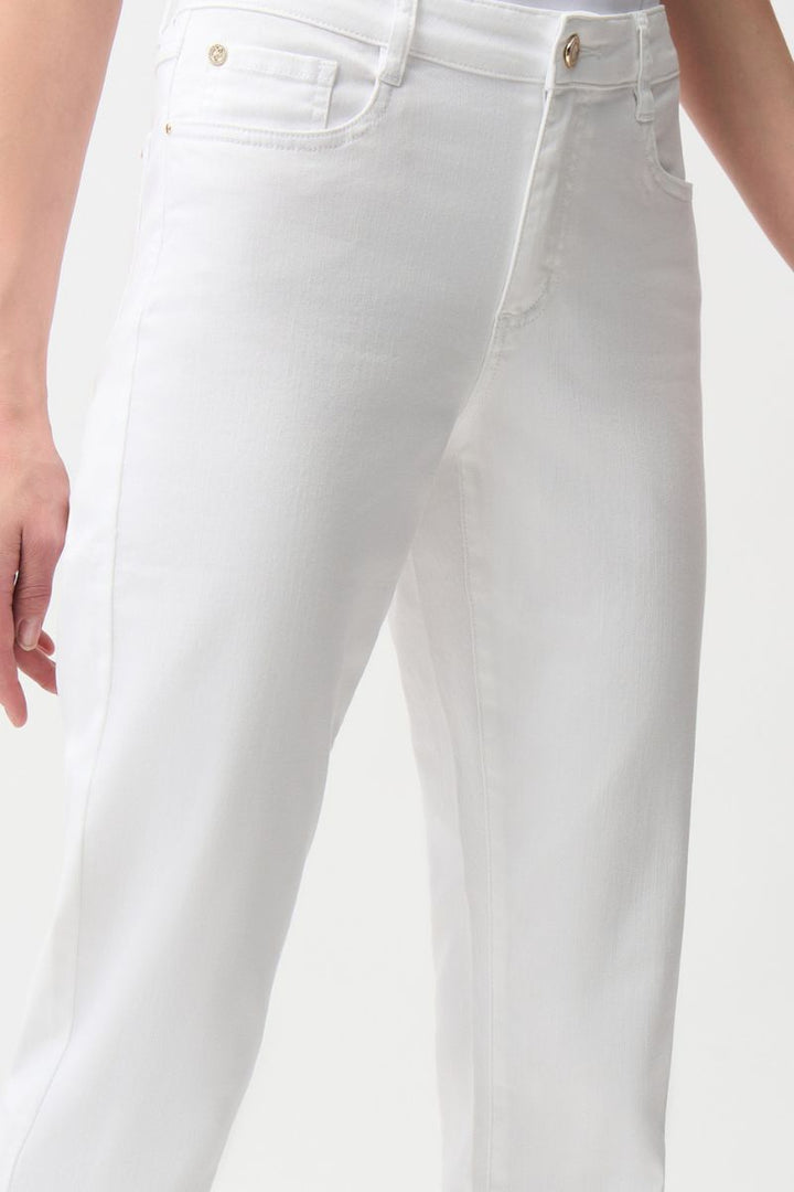 Gia Jeans The Classic Slim Fit Stretch in Featherweave by Joseph Ribkoff in White / 2