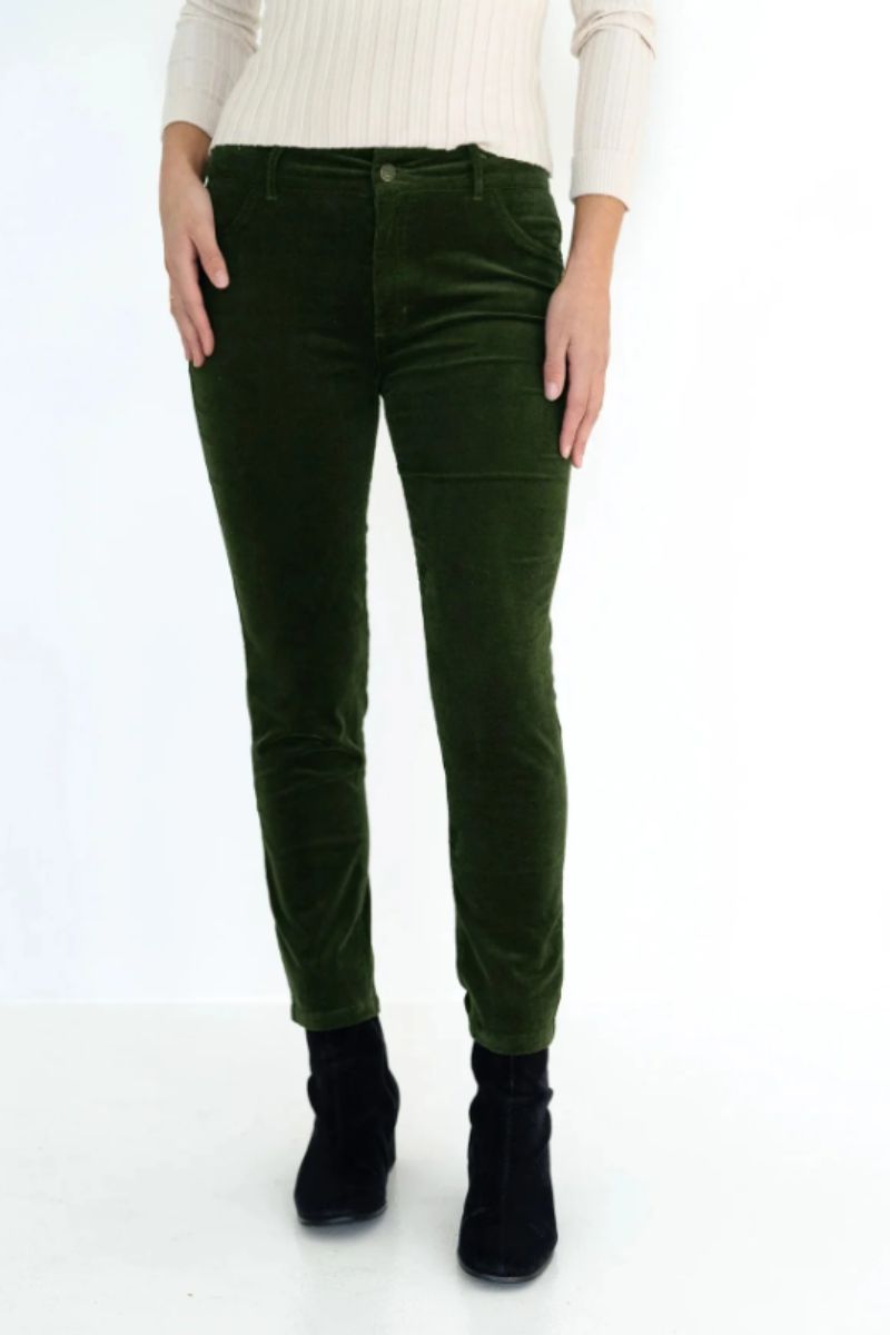 Queen Cord Jean in Moss HW25106 by Humidity Lifestyle