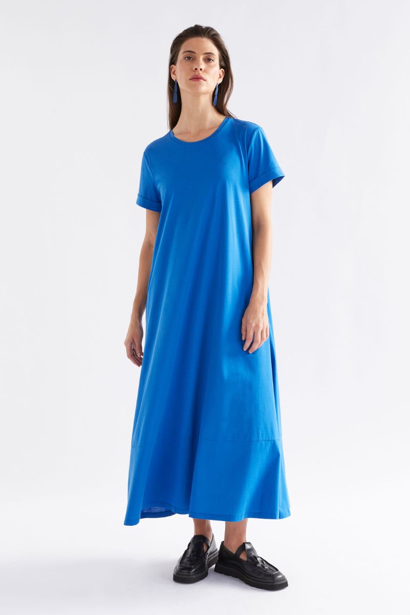Haki Dress A1041B by Elk the Label in Azure